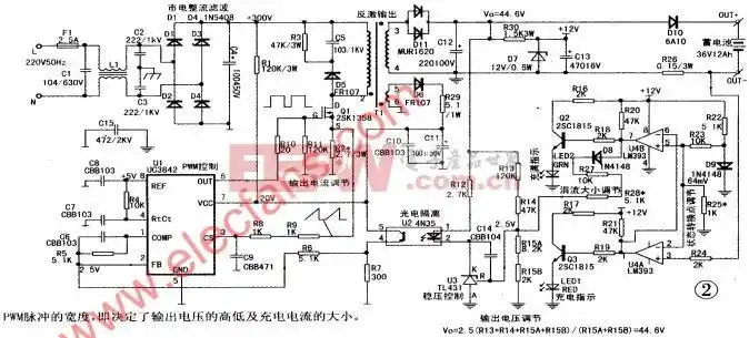 36v电池充电器电路图