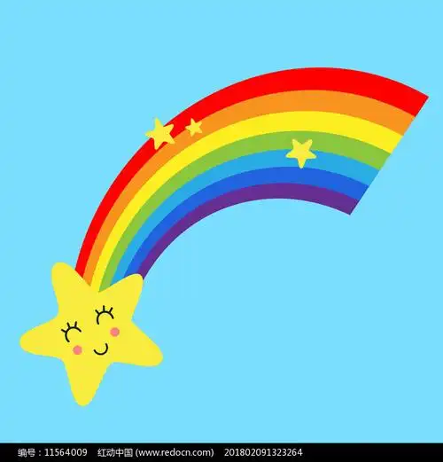 创意卡通可爱彩虹矢量素材