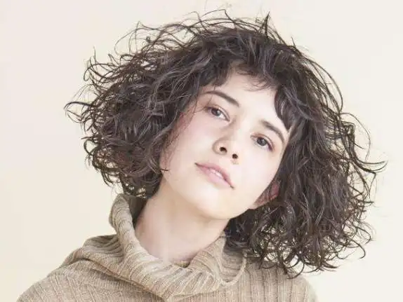 短发烫发小卷蓬蓬头