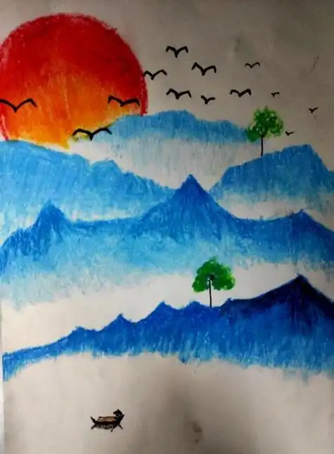 山水画儿童 山水画儿童简笔画