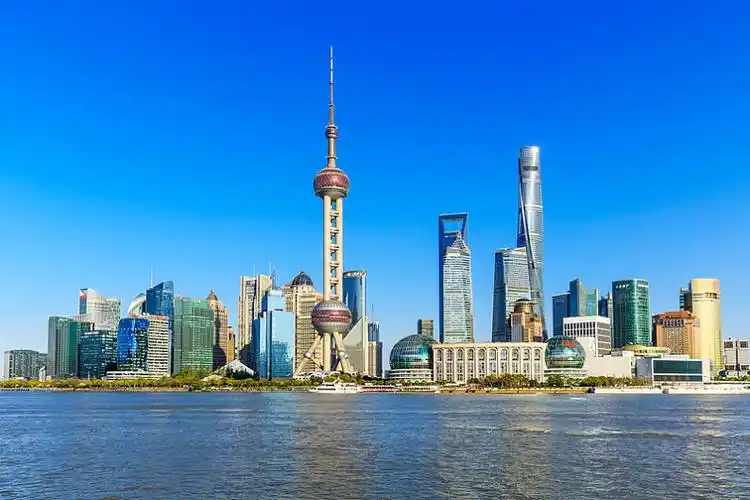 蓝天下的上海外滩_高清图片_全景视觉