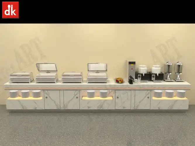 酒店自助餐台厂家 简餐布菲台展示台 自助餐台效果图|空间|家装设计|