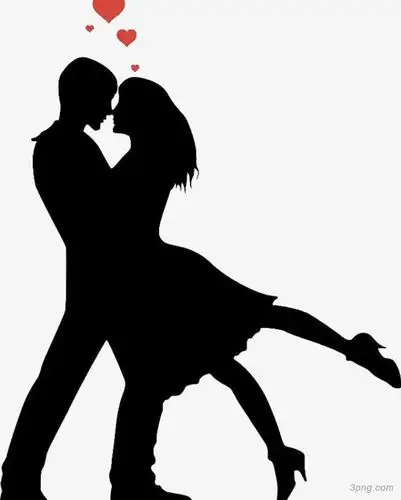 拥抱情人png素材透明免抠图片-节日元素