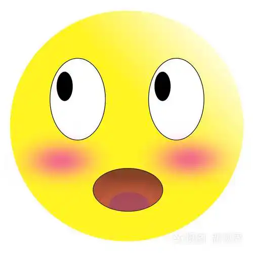 尴尬的表情符号红色的脸颊在白色背景隔离