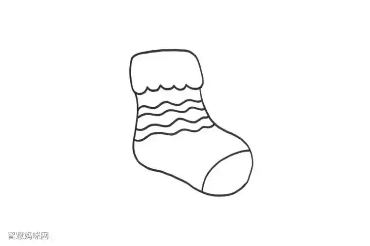 简单漂亮的袜子怎么画