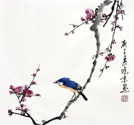 寒香多少意,说与赏梅人 ——郑晓京老师梅花诗画欣赏  冰中雪里姿,折