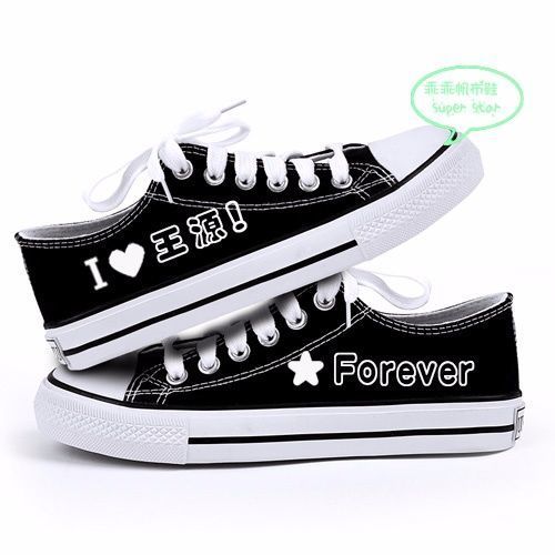 tfboys王源帆布鞋低帮鞋休闲鞋子平板鞋应援周边同款学生鞋