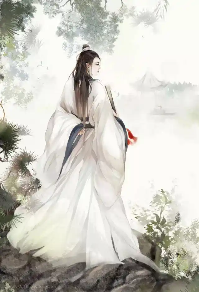 古风壁纸 | 白衣男子--珠履少年初满座,白衣游子也从公