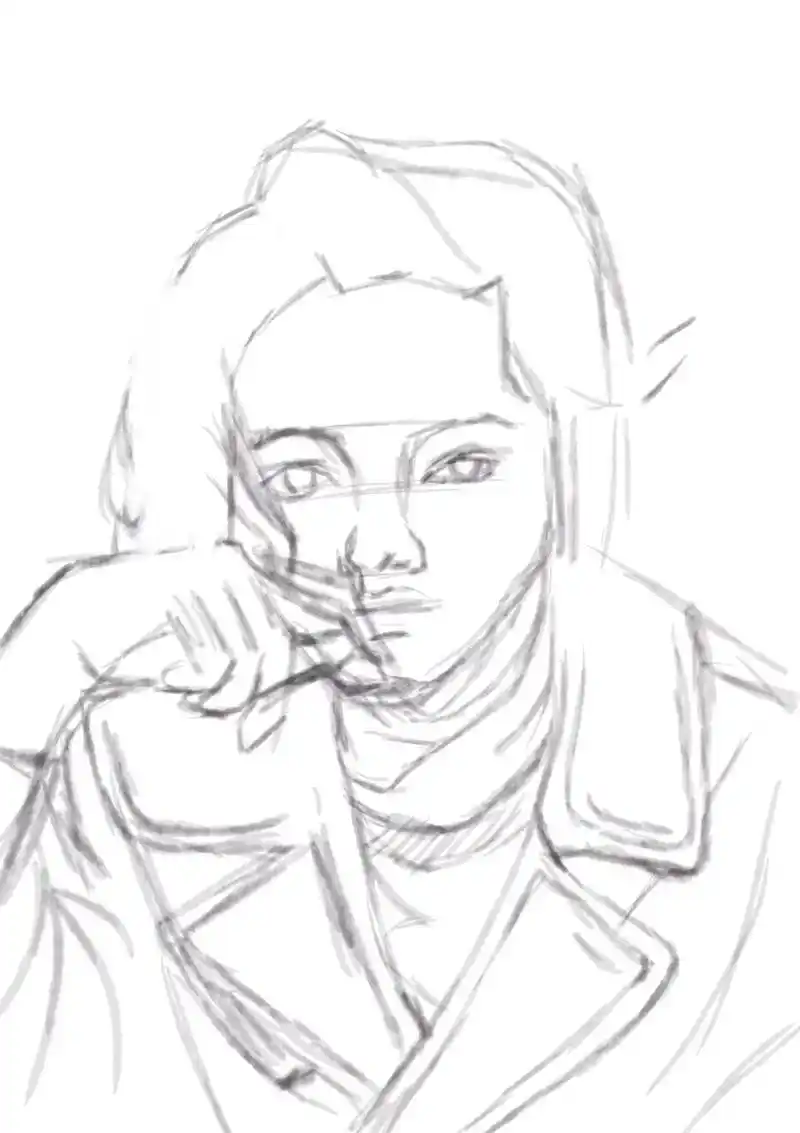 练习练习#人物肖像 #绘画过程 #每日一画 #我又来送图啦  - 抖音