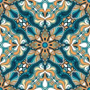 丝绸头巾, 枕头, 室内装饰广场图案设计, 东方风格面料照片