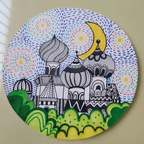 《丛林中的城堡》线描画