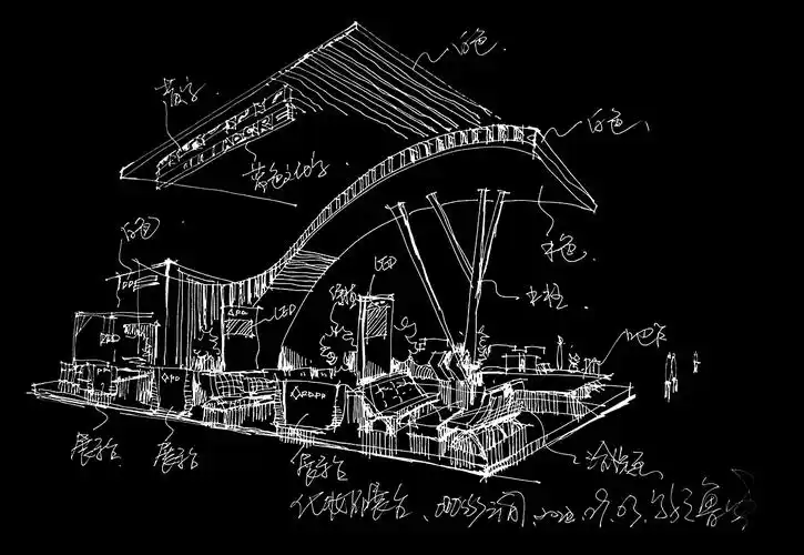 化妆品展台手绘