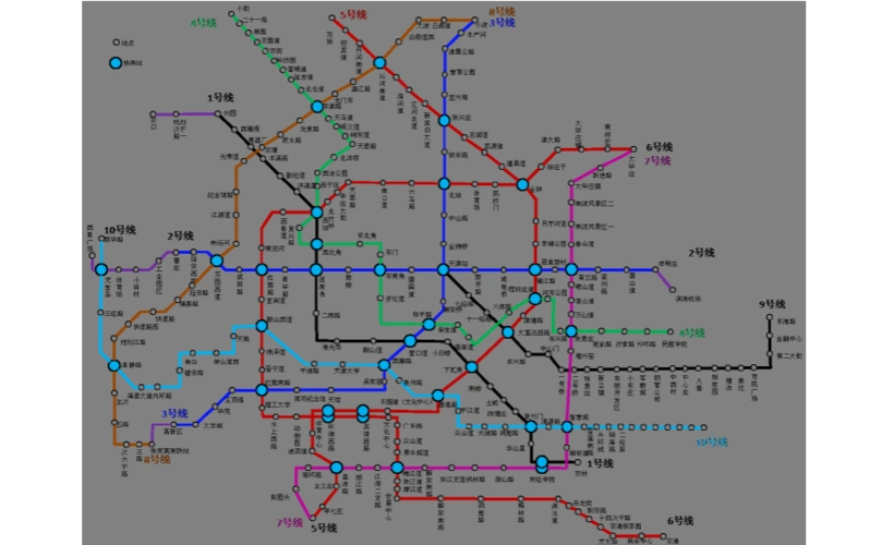 工程科技 城乡/园林规划 天津地铁规划图 详细介绍各条地铁线路走向