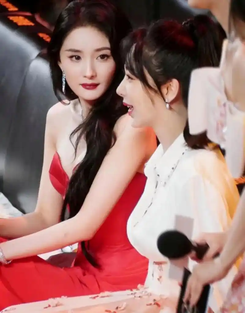 杨幂与杨紫同框,两人都好美,一个娇艳妩媚,一个清新甜美,好喜欢她们俩