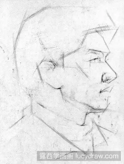 素描教程:教你画男青年侧面-露西学画画