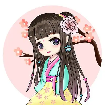 彩色卡通手绘古风可爱人物美女素材原创插画海报古风女孩古风女孩古装