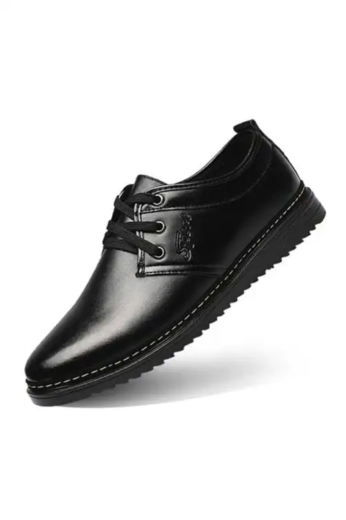 strong>男 /strong>士休闲皮鞋系带平底商务 strong>正装 /strong>鞋