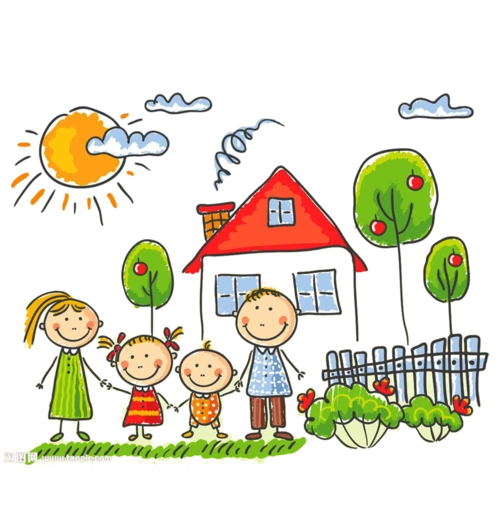 手绘一家人图片大全