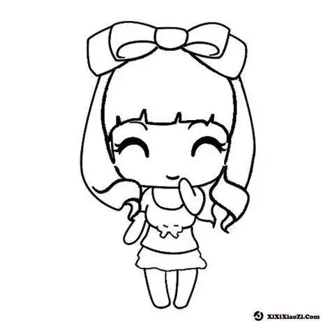 q版人物简笔画女孩可爱q版人物简笔画女孩