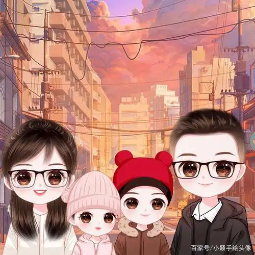 学无止境,一家三口,四口,五口卡通图片,头像合集