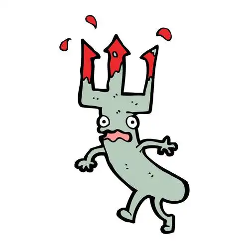 恶魔叉卡通人物,恶魔叉卡通字符向量