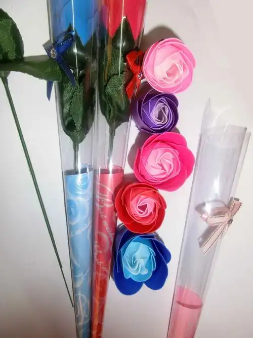 时尚经典单支玫瑰香皂花 情人节 婚庆礼品