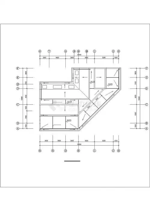 本工程为某小区住宅楼施工建筑cad布置图,包含一层平面图,正立面图,侧