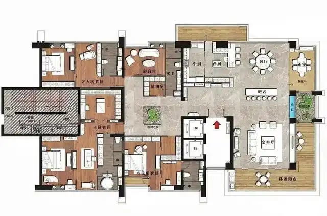 400平米奢华大平层内部充满了设计感