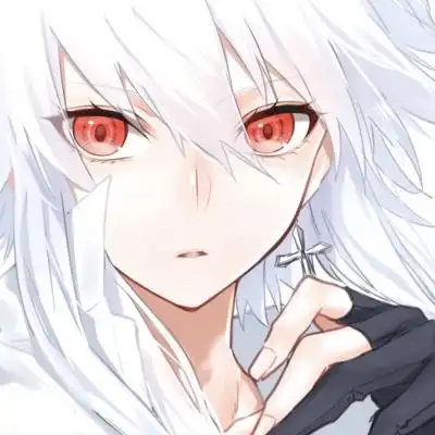 三季 白发赤瞳手绘男头_卡通动漫头像_我要个性网