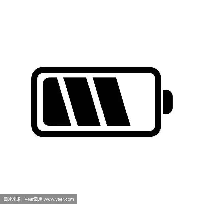 电池图标矢量图标.简单元素说明.电池符号设计.可用于网络和手机.