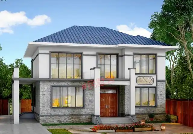 宽12米,进深10米,第2栋仅花了十万,二层别墅照样有排面