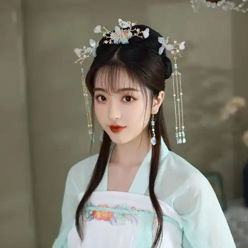 精选好礼古装发髻造型盘头发饰发簪古风头带汉服头饰一套少女配饰全套