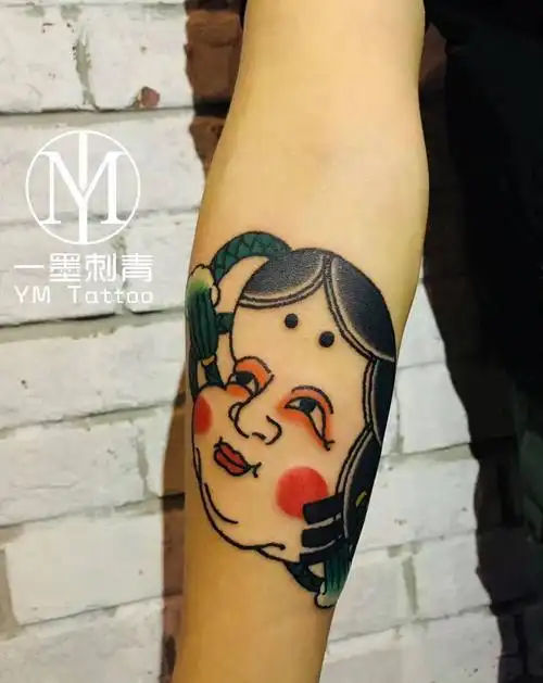 日式风格阿多福.纹身图片_手臂老传统纹身图案