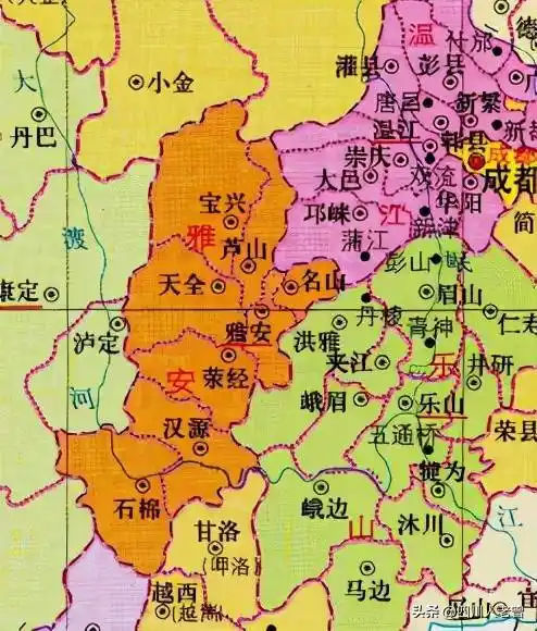 雅安市,县并存,其中雅安市直隶四川省政府,雅安县隶属雅安专署.