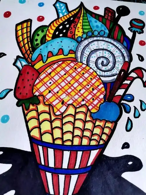 创意线描绘画风景作品欣赏