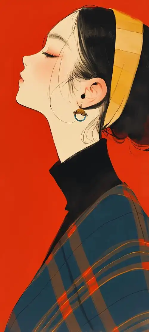 手机壁纸简约干净ins风人物头像壁纸高清原图