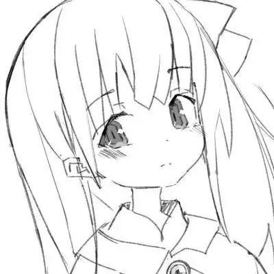 女生头像简单温柔漫画黑白高清图片