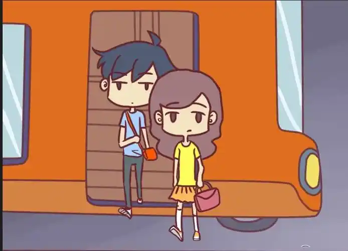 搞笑漫画美女刚下公交车包被偷了那男子一句话