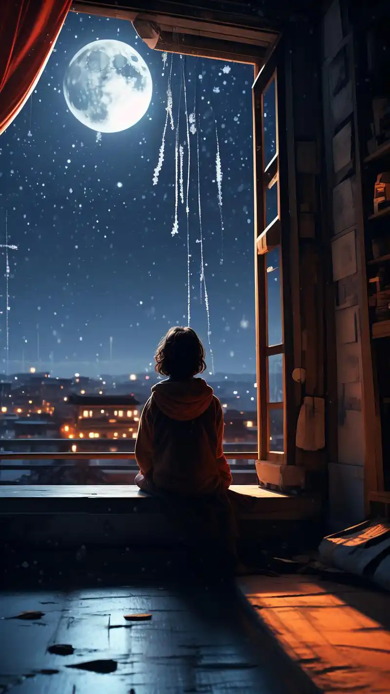 93孤寂月夜,一个人的安静时光壁纸90