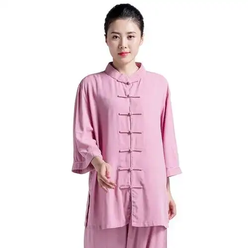 太极服女古达 飘逸春夏季中袖太极拳服装女款练功服武术服春秋