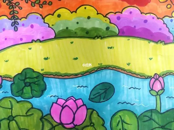 幼儿简笔画《夏天风景画》夏天去哪玩风景画简笔画