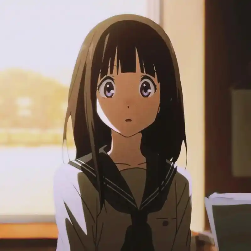 推荐千反田爱瑠头像 自调(注意避雷) 冰菓里真的很喜欢她!是瓦滴top.