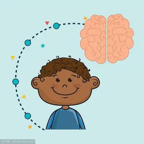 男孩卡通大脑创意