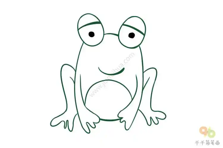 瞌睡的青蛙简笔画