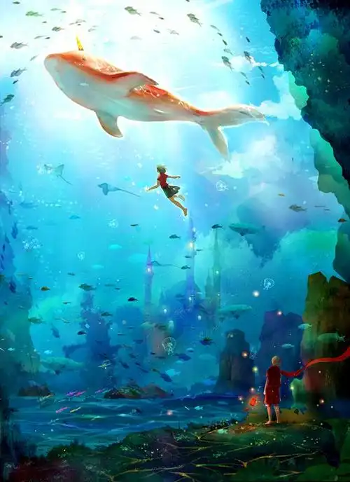 听着周深唱的大鱼海棠让人瞬间穿越,《大鱼海棠》壁纸图片