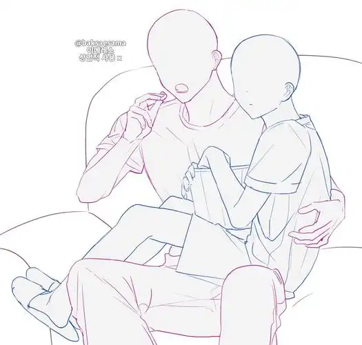 双人cp互动模板参考 - 插画 - 摸鱼网 - ∑(っ°Д°;)っ 让世界更萌