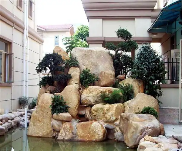 厂家专业水泥假山中式庭院水池景观装饰阳台鱼池水景造景庭院假山系列