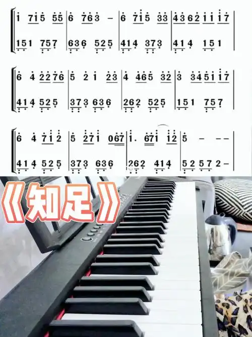 知足简谱适合电子琴零基础入门喔