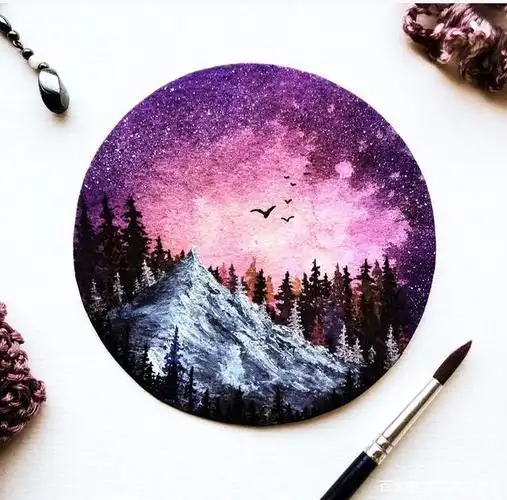 超漂亮的星空水彩画,每一张都好梦幻呀!