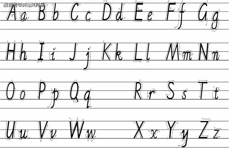 26个英文字母书写要求